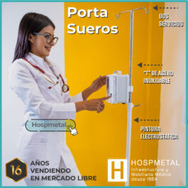 PORTA SUEROS (MODELO A1) 2 SERVICIOS 4 PATAS